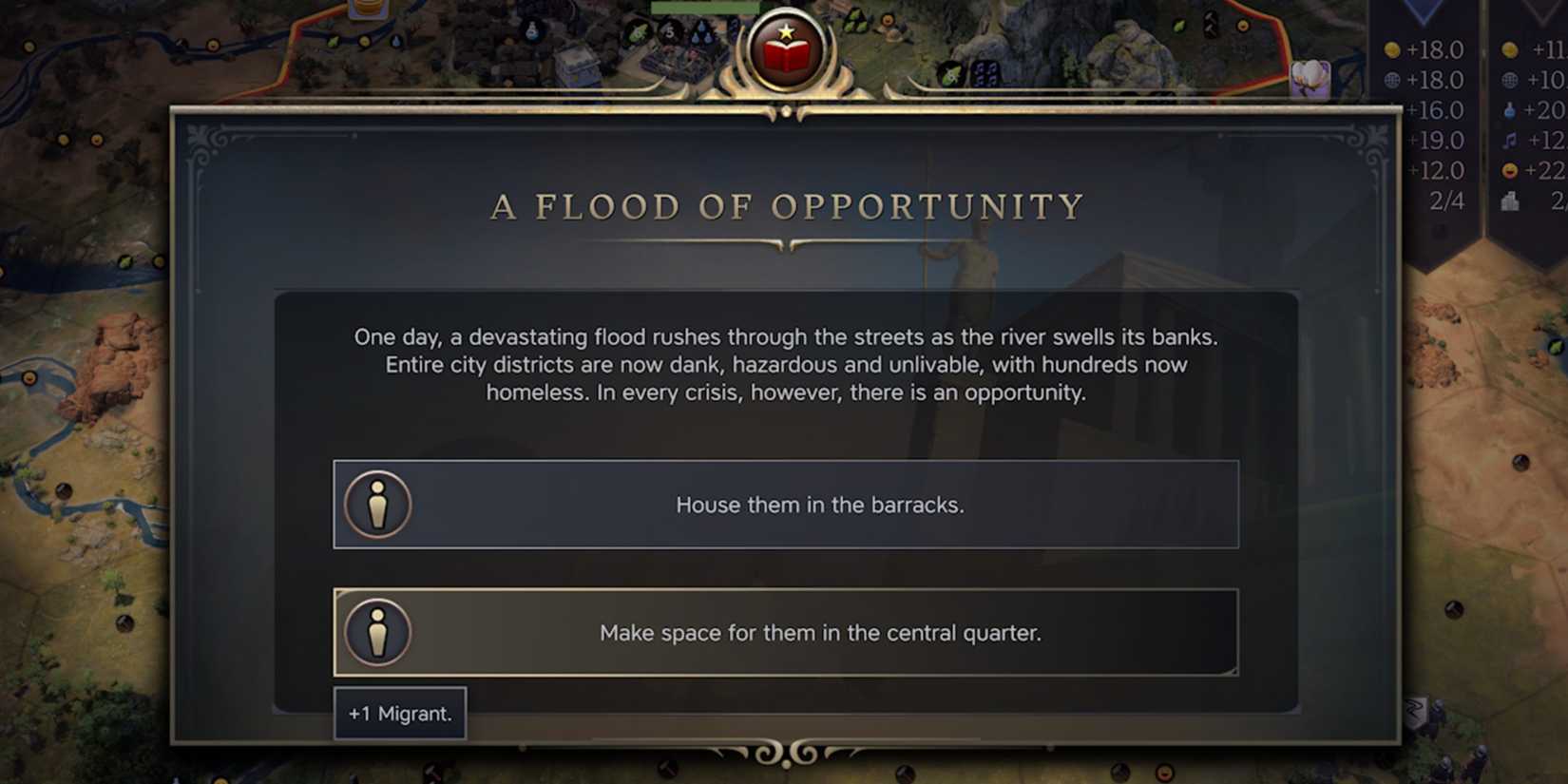 migrants narrative event civ 7