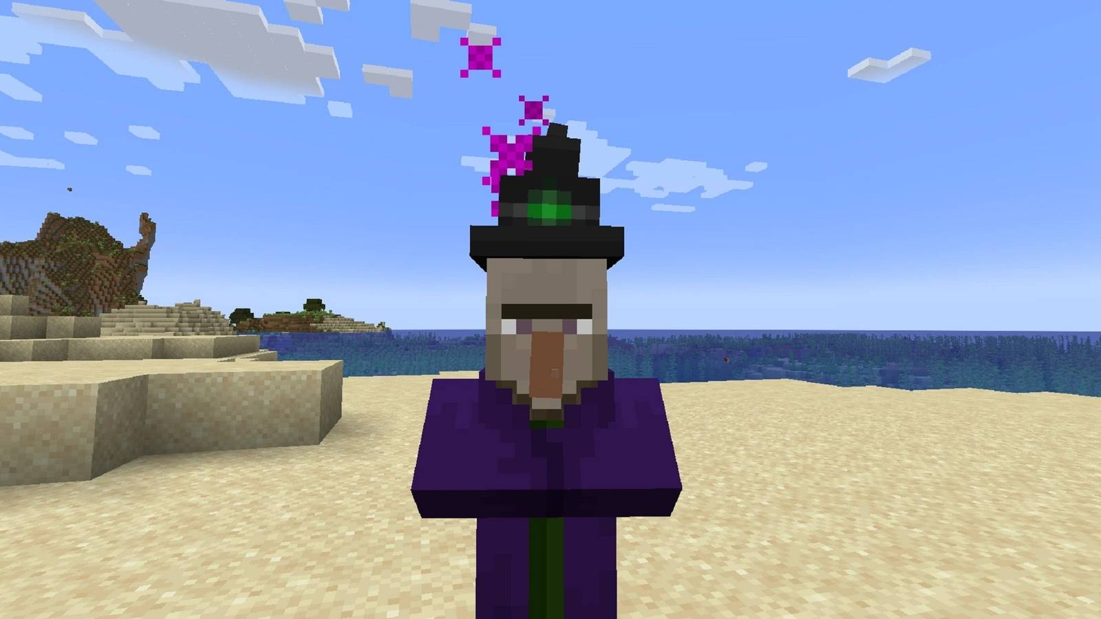 Minecraft clip shows Witch hitting player with 360 trickshot
