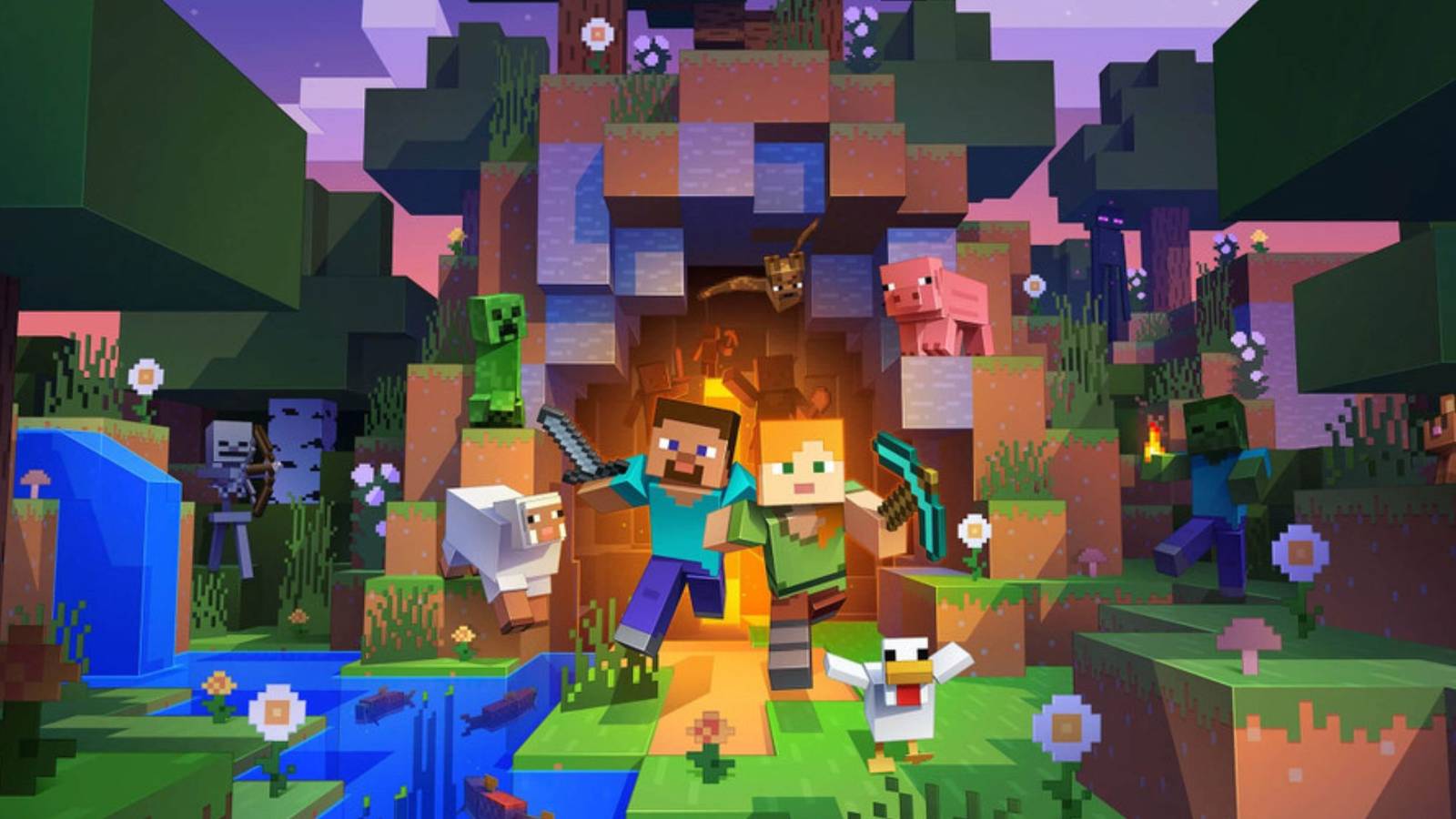 minecraft player uses in-game museum to showcase previous game updates