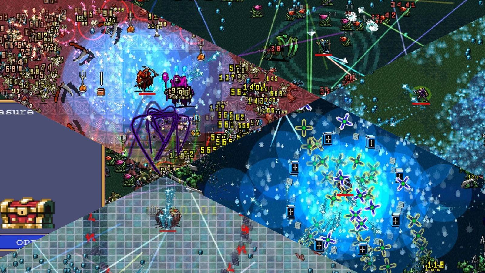 Vampire Survivors hardest achievements mixed gameplay collage