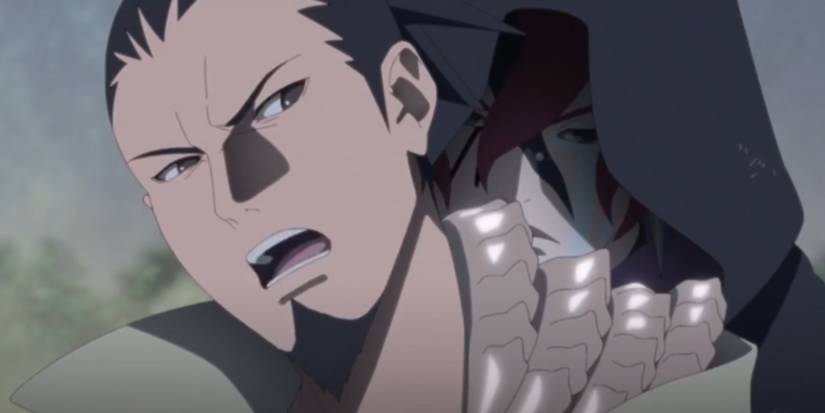 Shikamaru is held hostage by Code in Boruto: Naruto Next Generations.