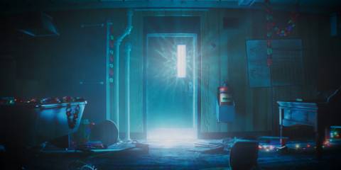 8 Best Horror Games That Focus on Survival Over Combat, Ranked a blue light behind a door