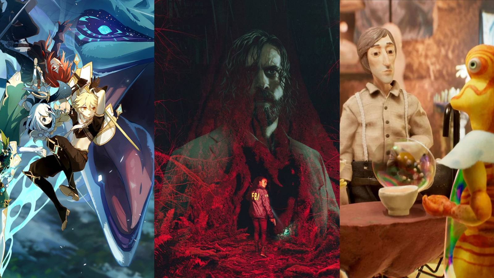 Genshin Impact, Alan Wake 2, Harold Halibut