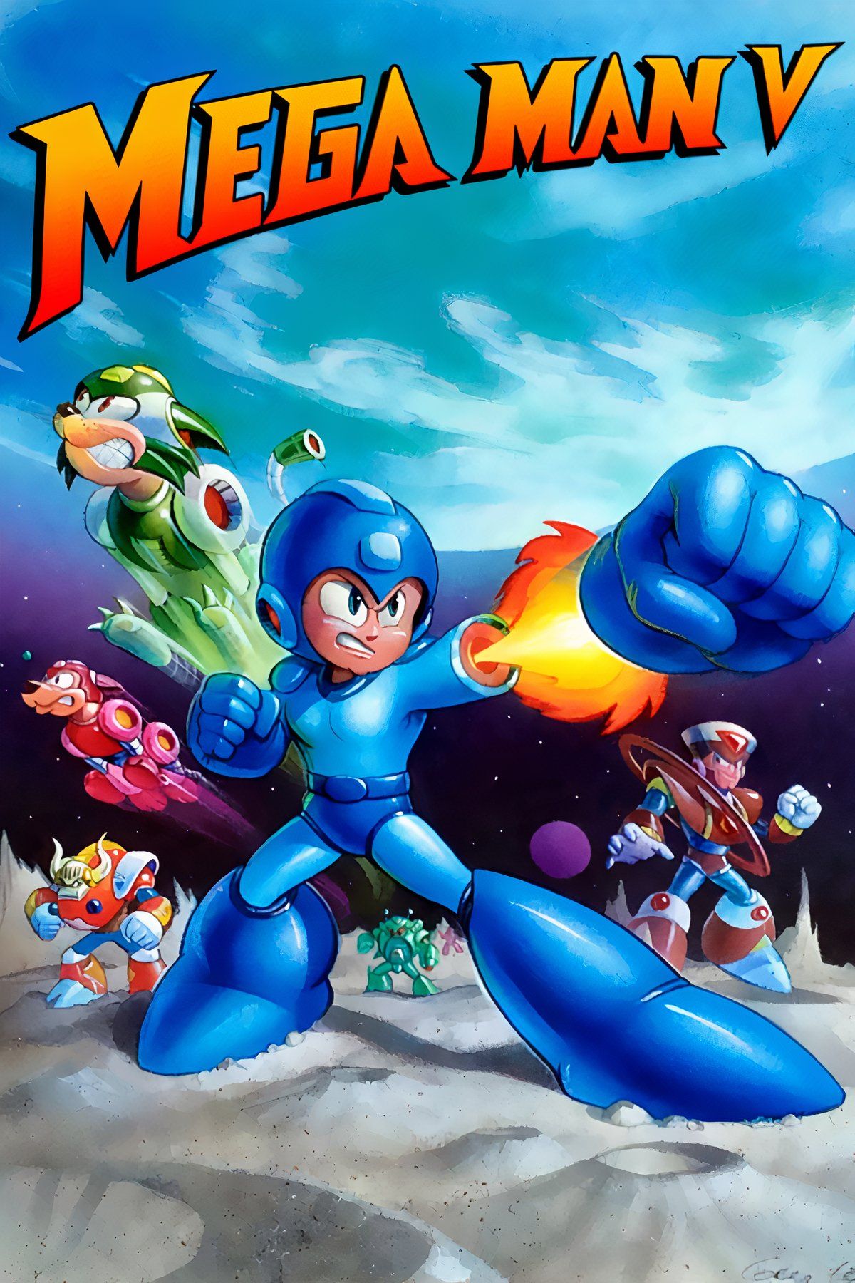 Mega Man V Tag Page Cover Art