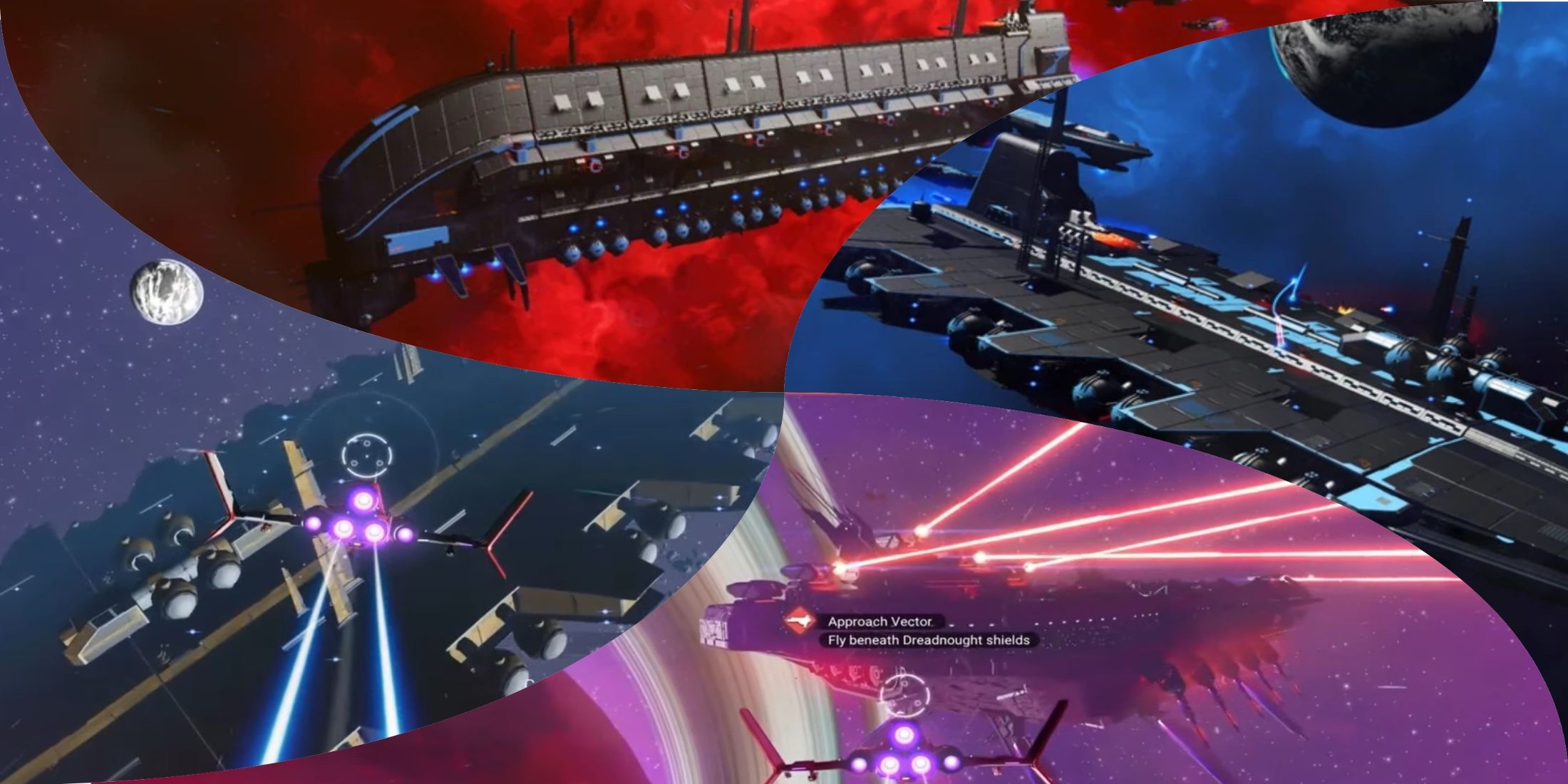 No Man's Sky Freighters mixed gameplay collage