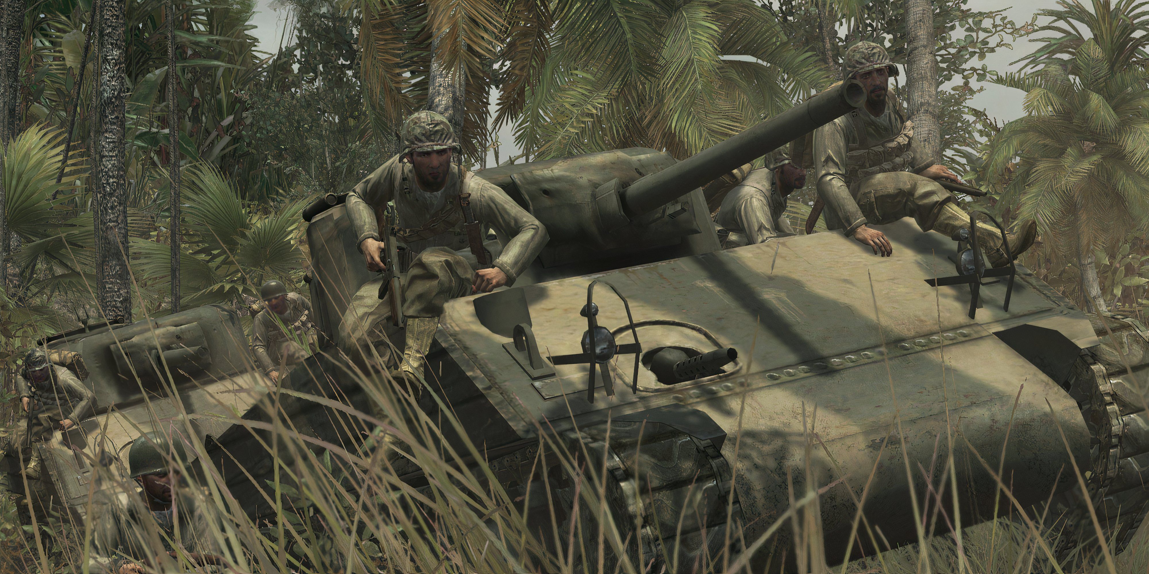 17 Best War Games For Fans Of Single-Player Soldiers sit on top of a tank