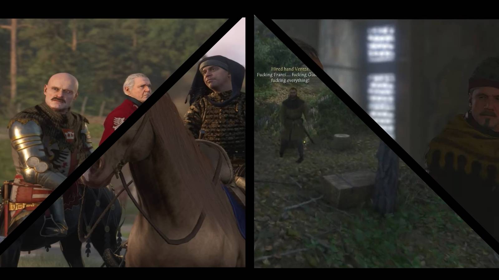 Kingdom Come Deliverance 2 NPCs mixed gameplay collage
