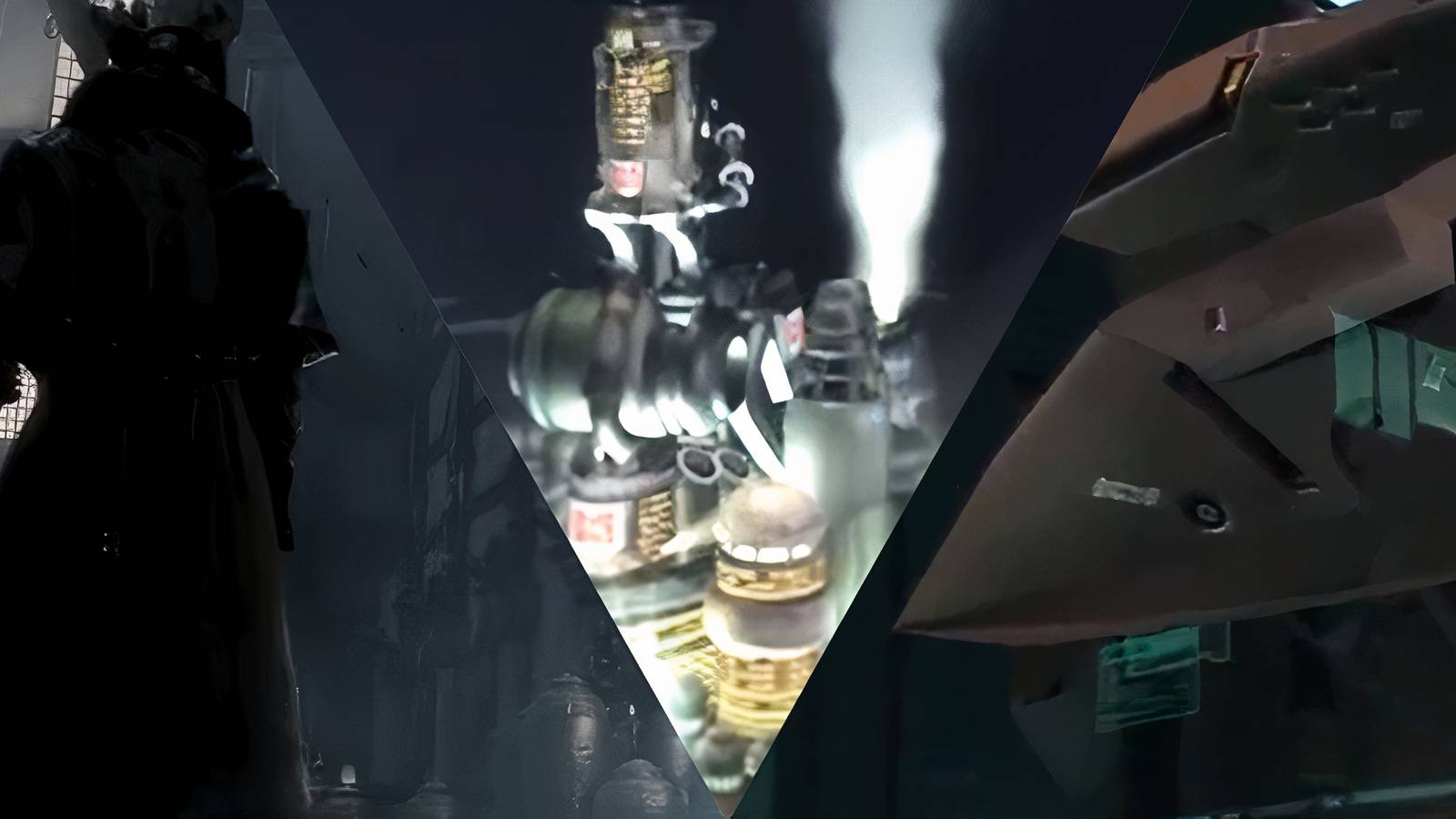 collage of 3 villain groups