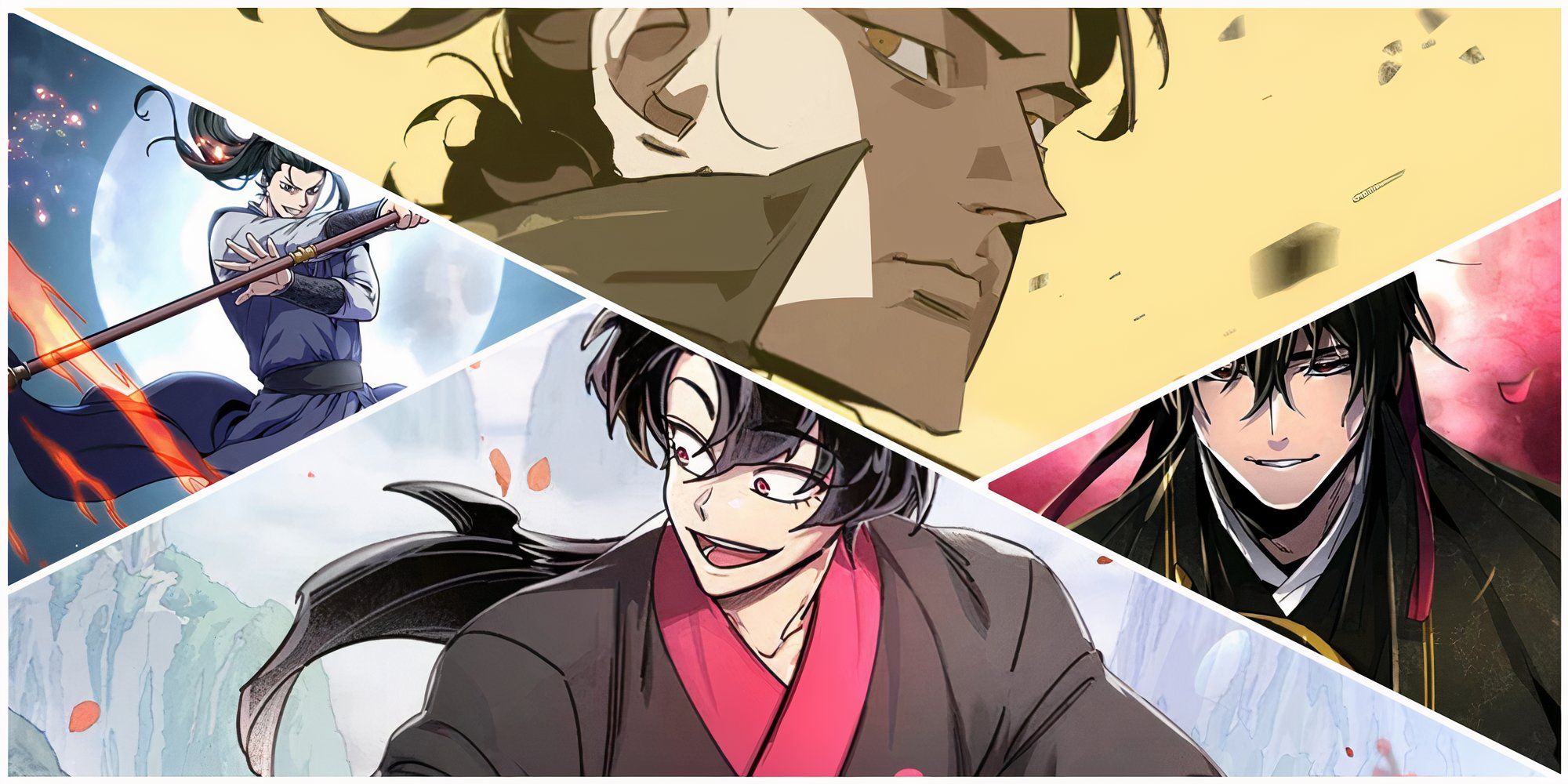 Best Manhwa Like The Legend Of The Northern Blade cover with Murim Login, Martial Wild West, Return of the Mount Hua Sect, and Heavenly Demon Reborn