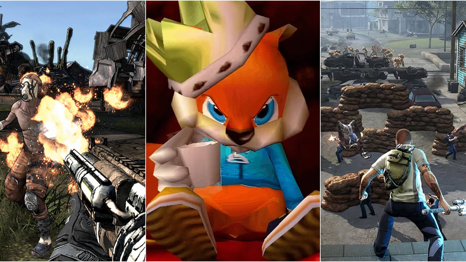 Borderlands, Conker's Bad Fur Day, Infamous 2