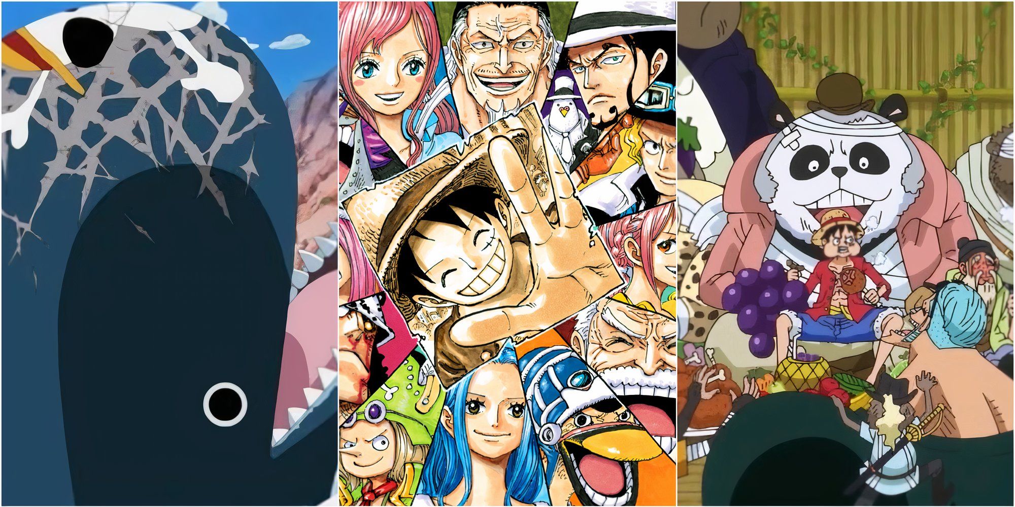 One Piece, Laboon, Minks, Luffy