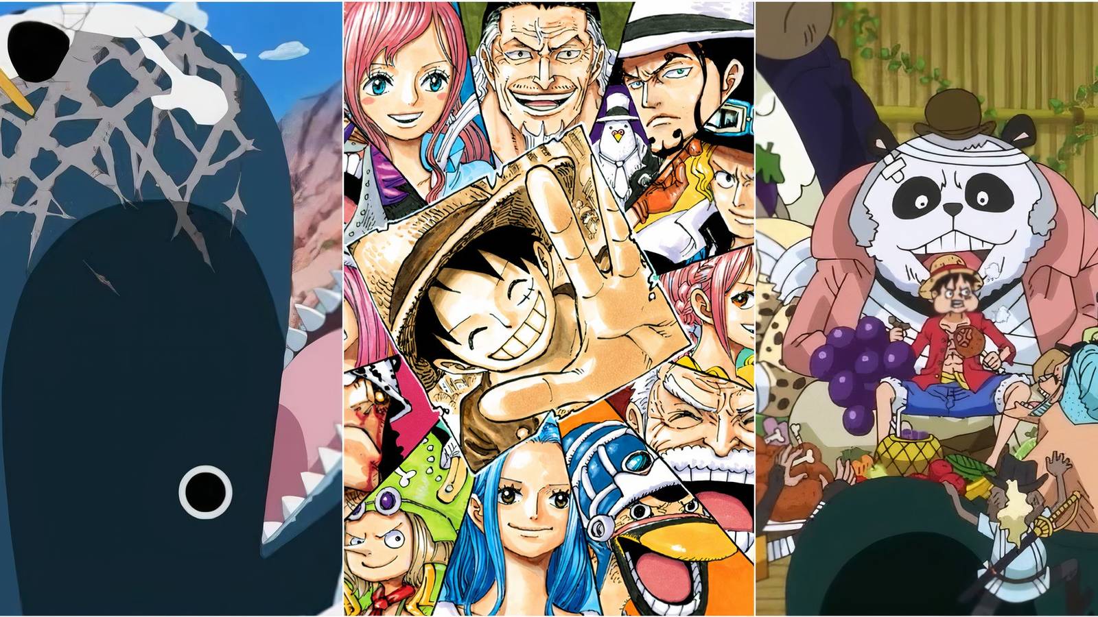 One Piece, Laboon, Minks, Luffy