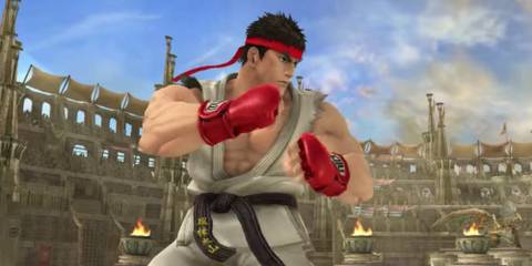 Ryu, a man in a karate gi in Ryu in SSB4
