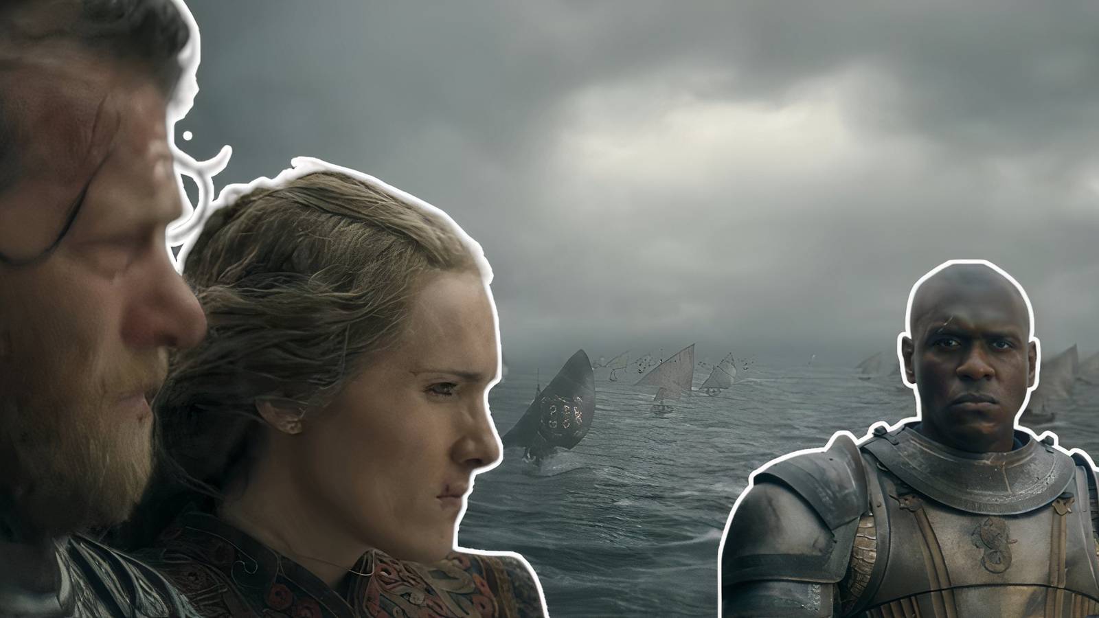 Tyland Lannister Sharako Lohar and Alyn Of Hull to battle in the Gullet in House of the Dragon.