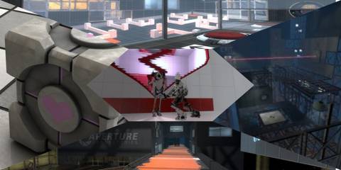 Portal 2 community maps mixed gameplay collage
