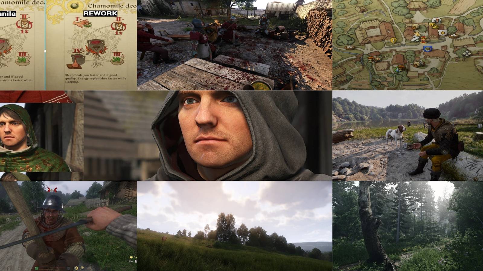 Kingdom Come Deliverance 2 mods for immersion mixed gameplay collage