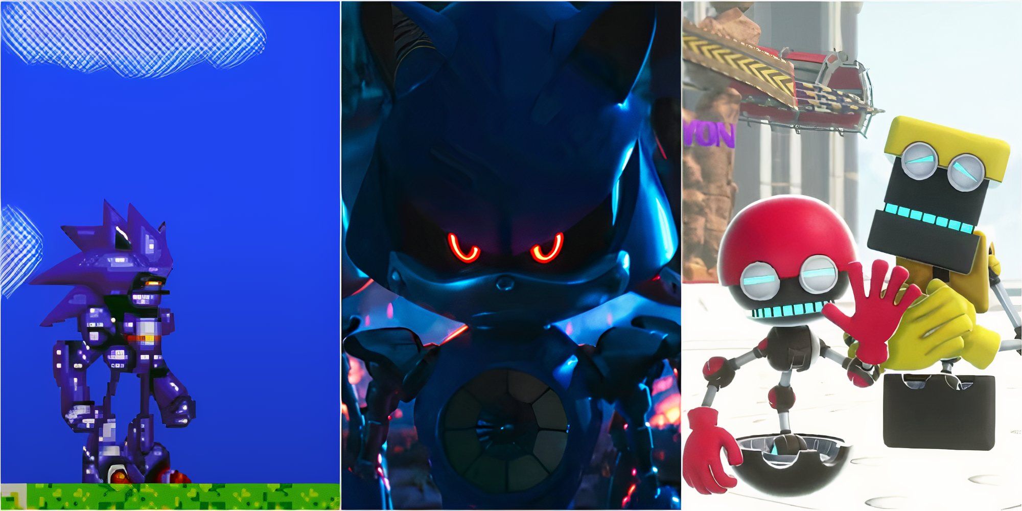 Mecha Sonic, Metal Sonic, Cubot and Orbot