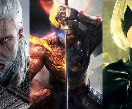 Image of Geralt, Nioh 2, and Nier Automata