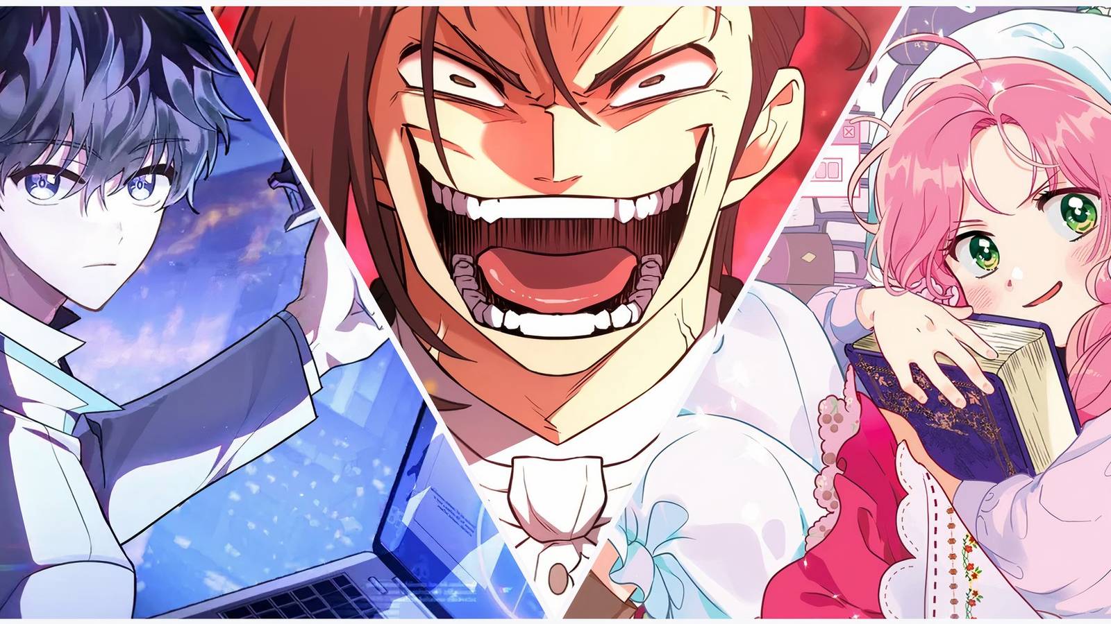 10 Isekai Manhwa Protagonists Who Use Cheats cover with The Novel's Extra, The Greatest Estate Developer, and The Perks of Being an S-Class Heroine