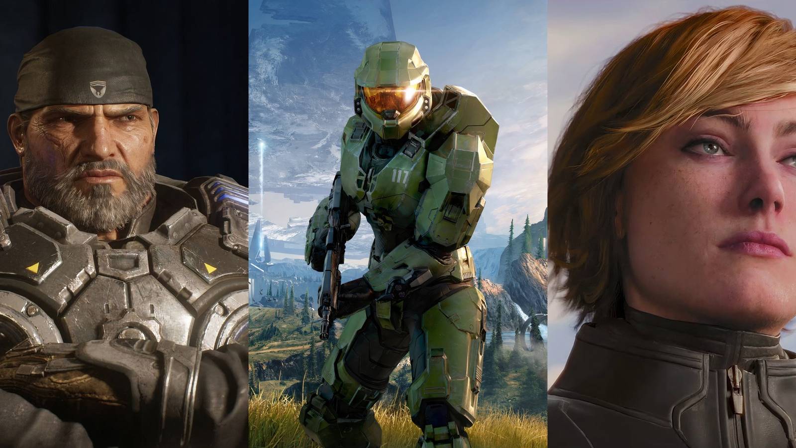 Feature image depicting Marcus Fenix, Masterchief, and Perfect Dark