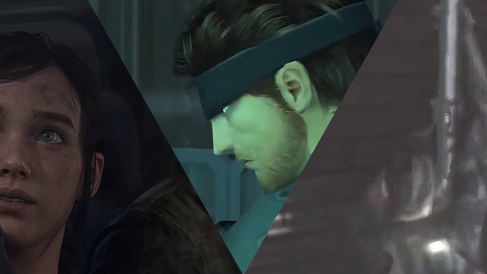 collage of 3 stealth video games