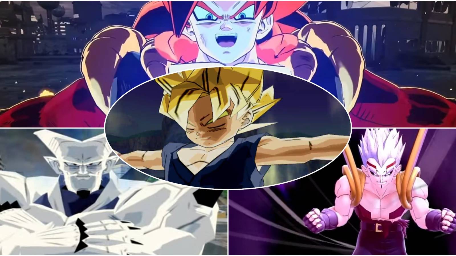 Goku GT, Gogeta SS4, Omega Shenron, Baby Vegeta