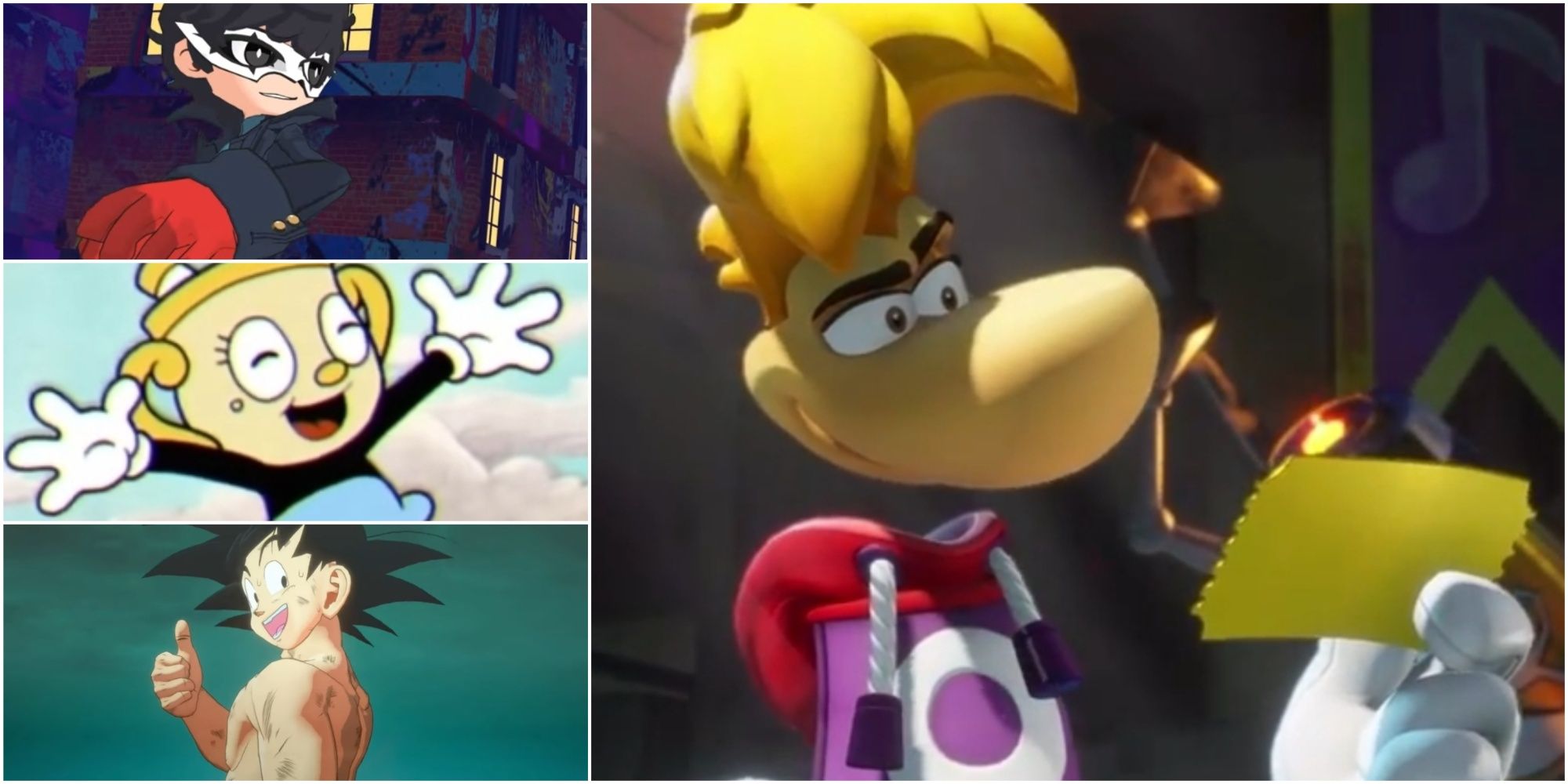 Rayman, Ms Chalice, Goku, Joker