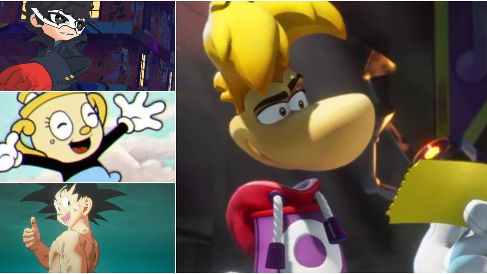 Rayman, Ms Chalice, Goku, Joker