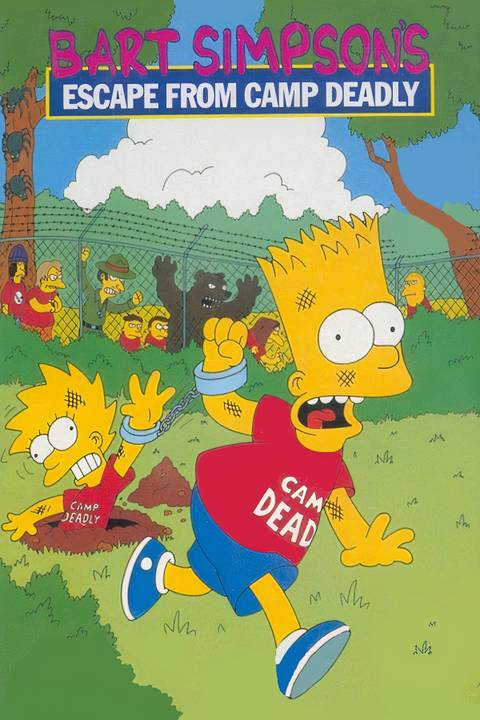 Bart Simpson's Escape from Camp Deadly Tag Page Cover Art