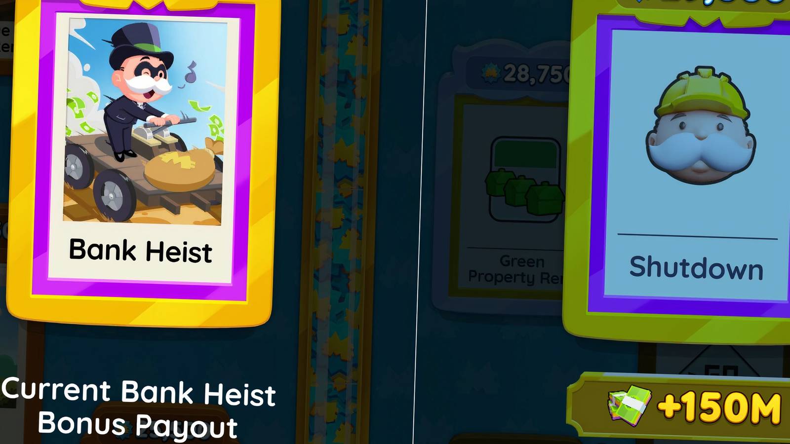 Monopoly GO Bank Heist & Shutdown Payouts