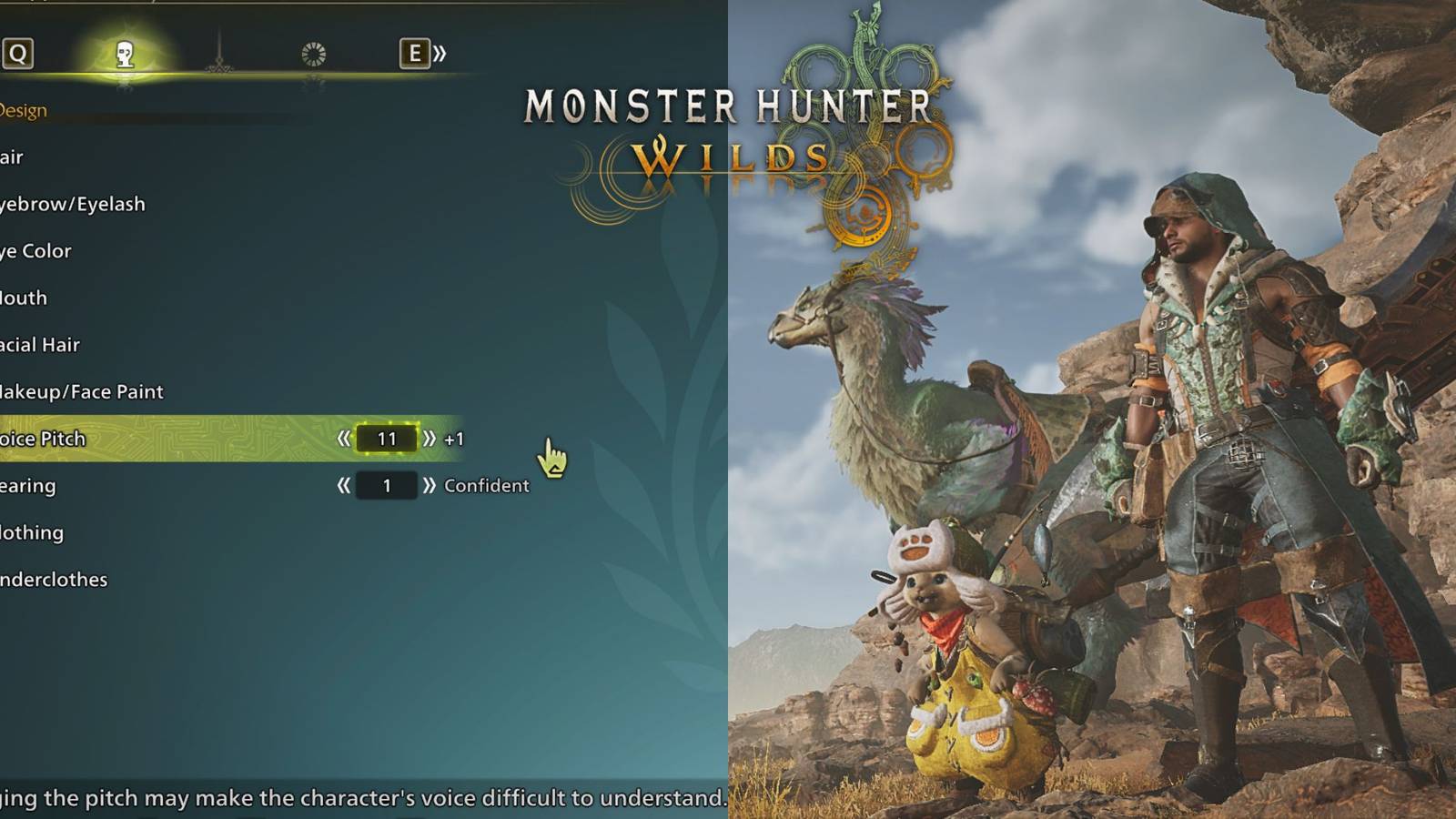monster-hunter-wilds-change-voice-pitch-player-palico