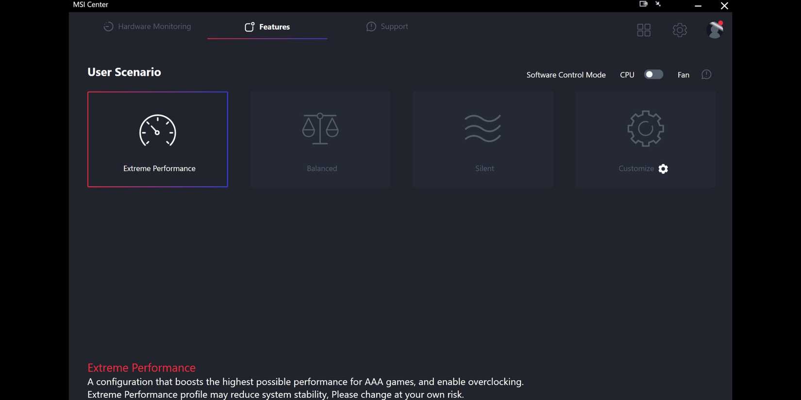 MSI CoreLiquid A15 Software