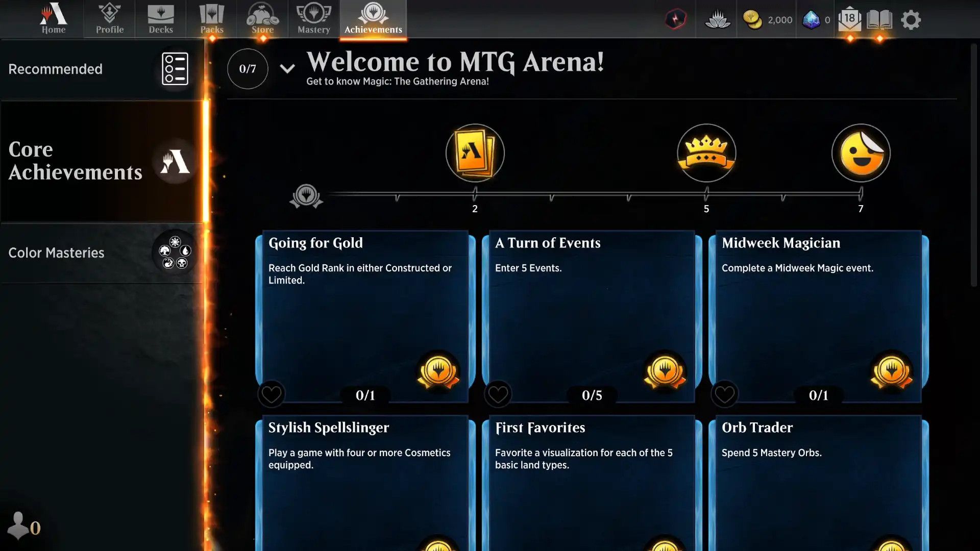 mtg arena achievements good