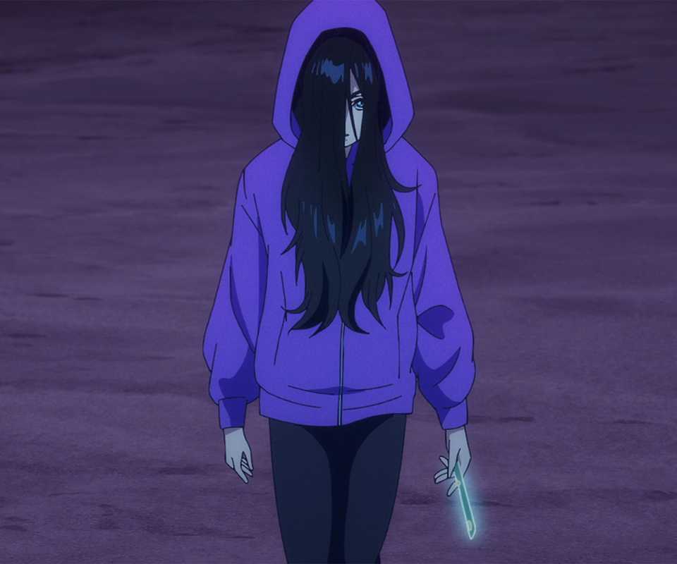 Natsuko hastily approaches a nest of Void eggs in Zenshu.