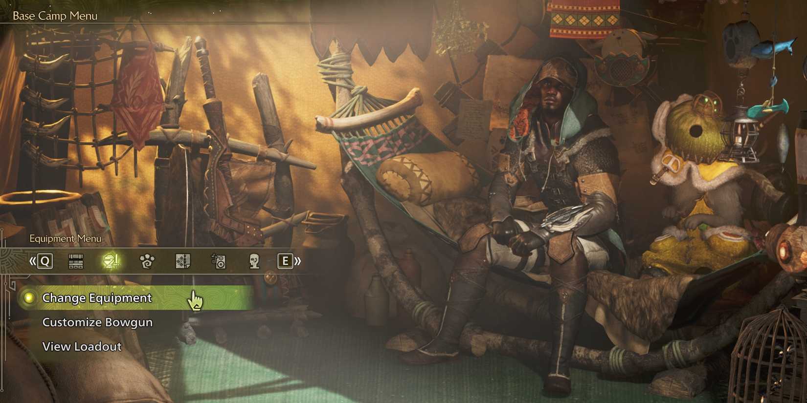 Navigating To Equipment Management - Monster Hunter Wilds