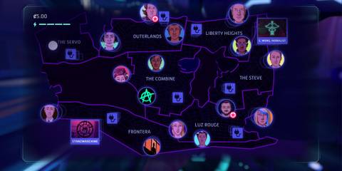 Neo Cab map with optional passengers