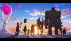 The Nine Soldiers stand in front of a sunset in a clip from A Tale of Perishing, a fictional film from the world of Zenshu.