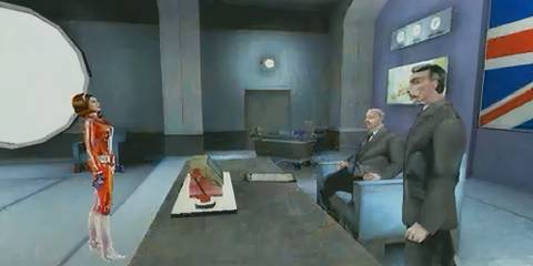 cate standing in front of a desk