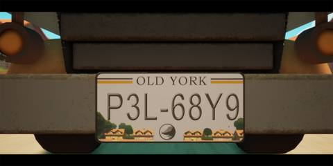 number plate of the truckin a game about digging a hole
