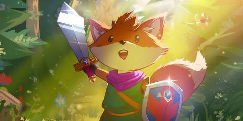Official art of the main hero in Tunic.
