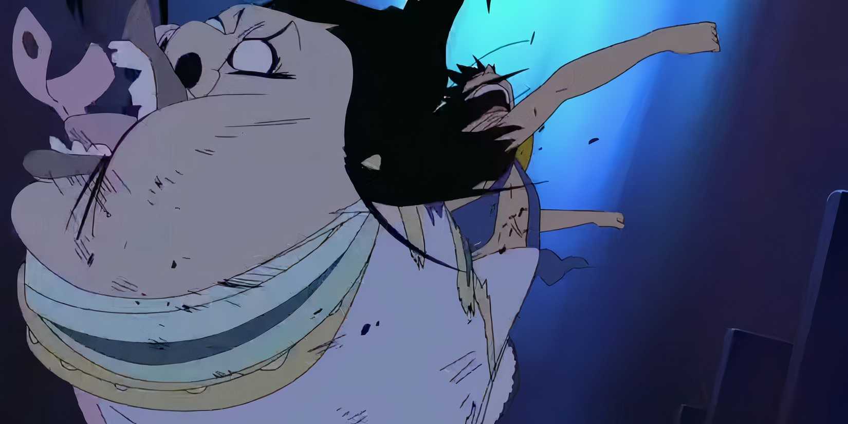 one piece luffy punches saint charlos