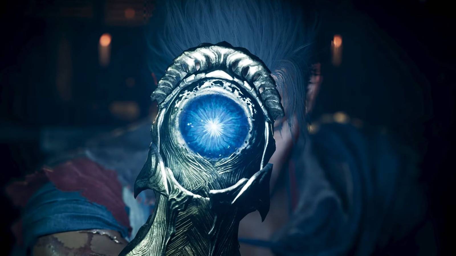 A demonic gauntlet shining from Onimusha: Way of the Sword