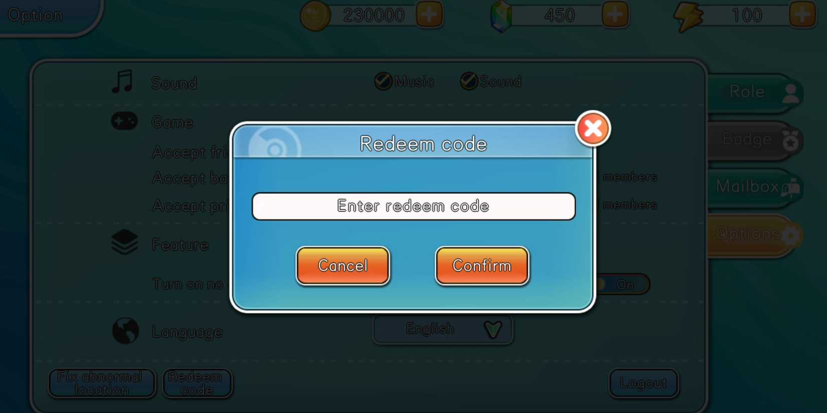 Otherworld Ascent the codes tab