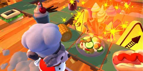 Fireworks level in Overcooked 2