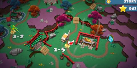 Level navigation in Overcooked 2