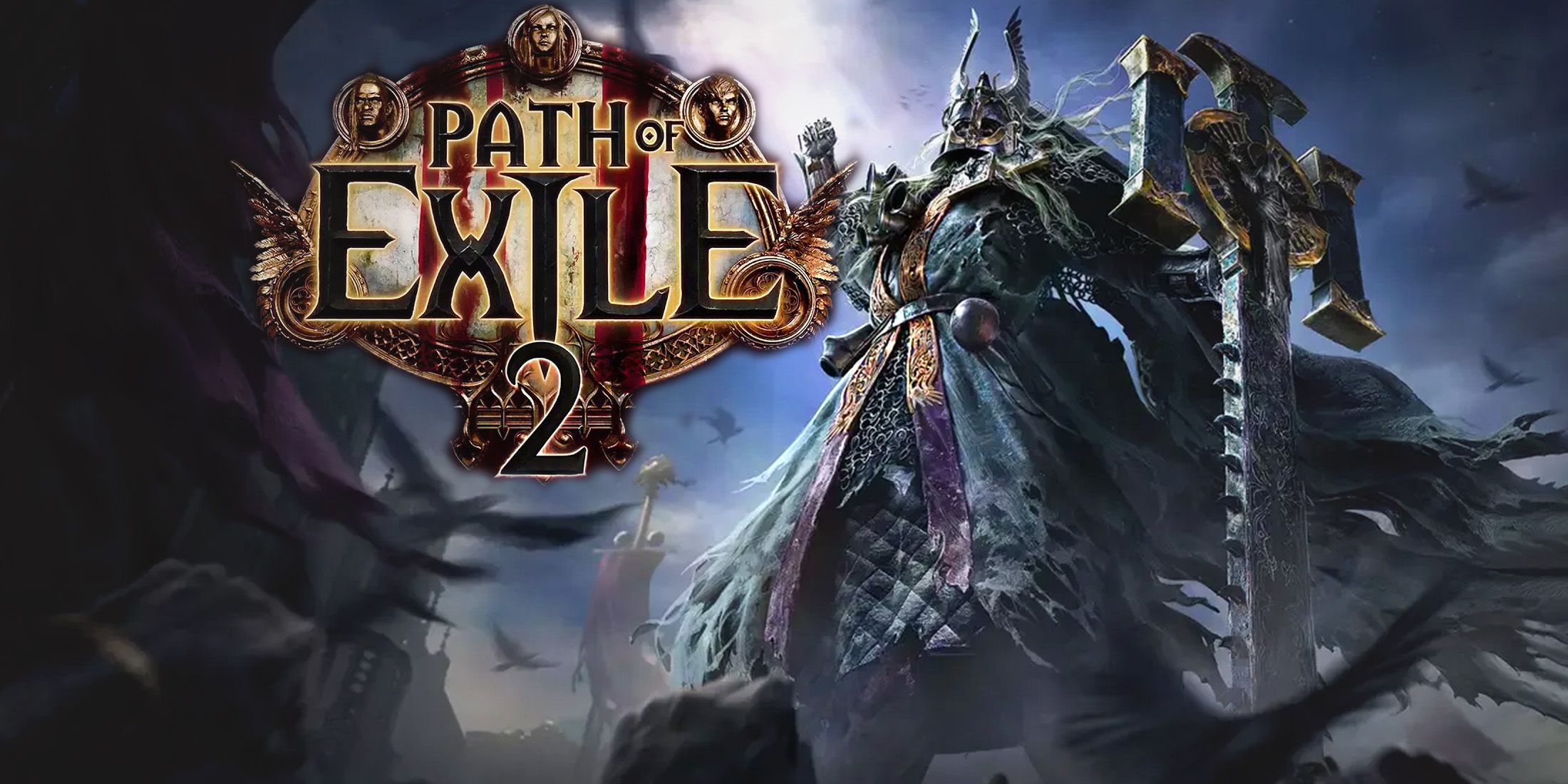 Path of Exile 2 key art with game logo 2x1 composite