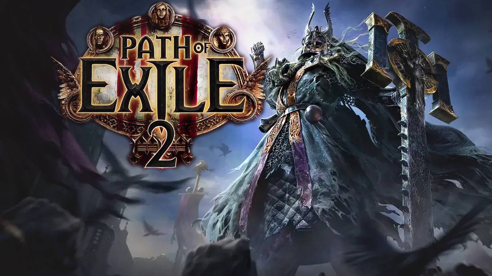 Path of Exile 2 key art with game logo 2x1 composite