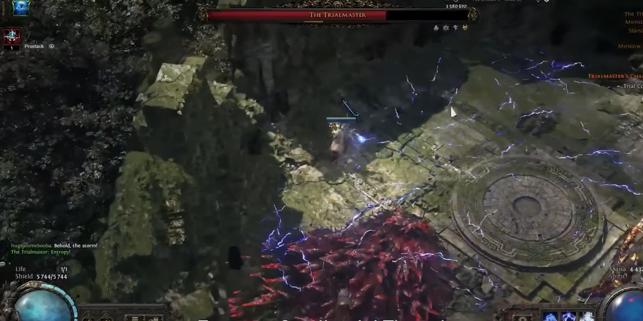 Path of Exile 2 The Trialmaster blood spikes