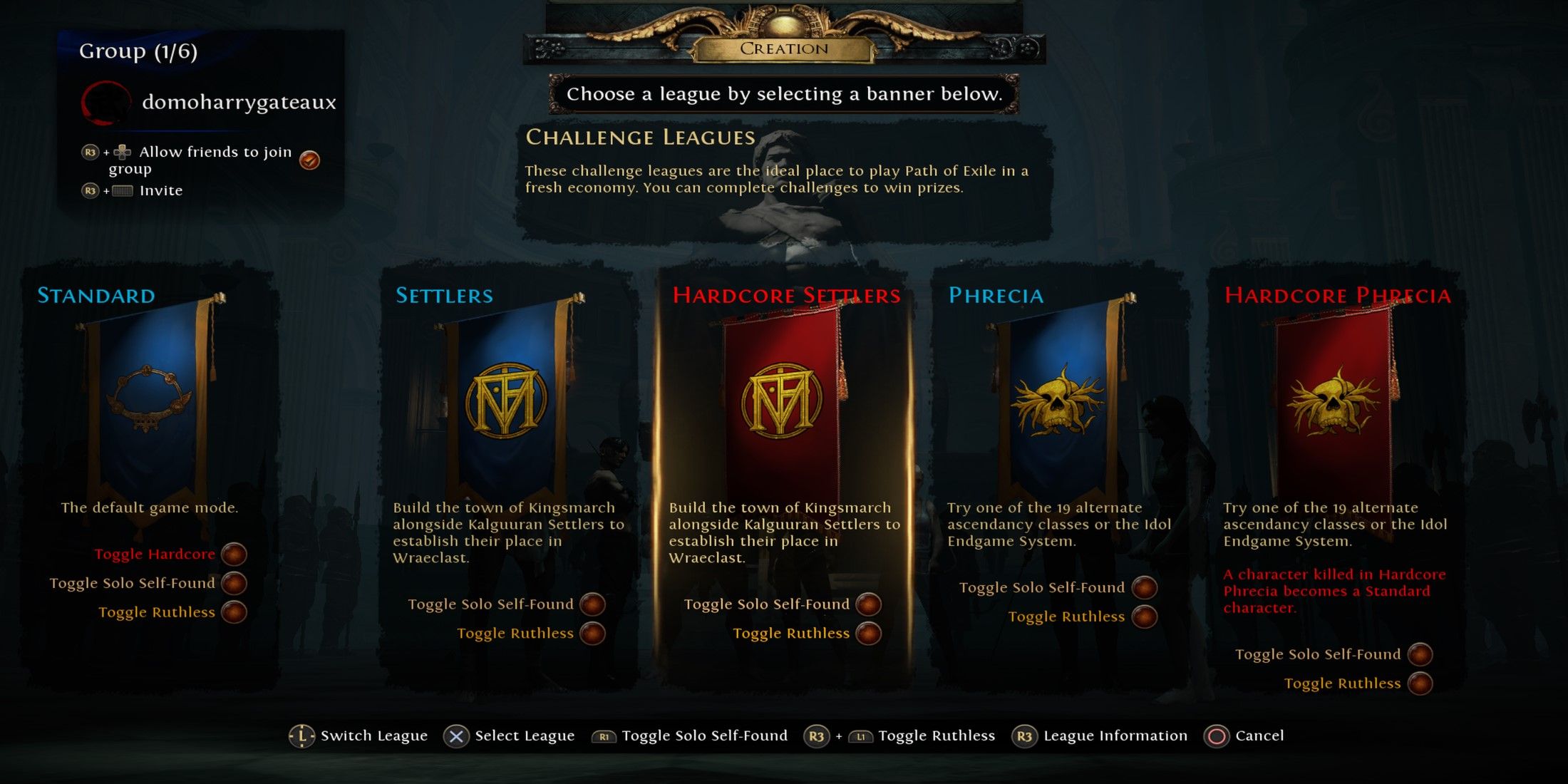 Path of Exile Legacy of Phrecia league