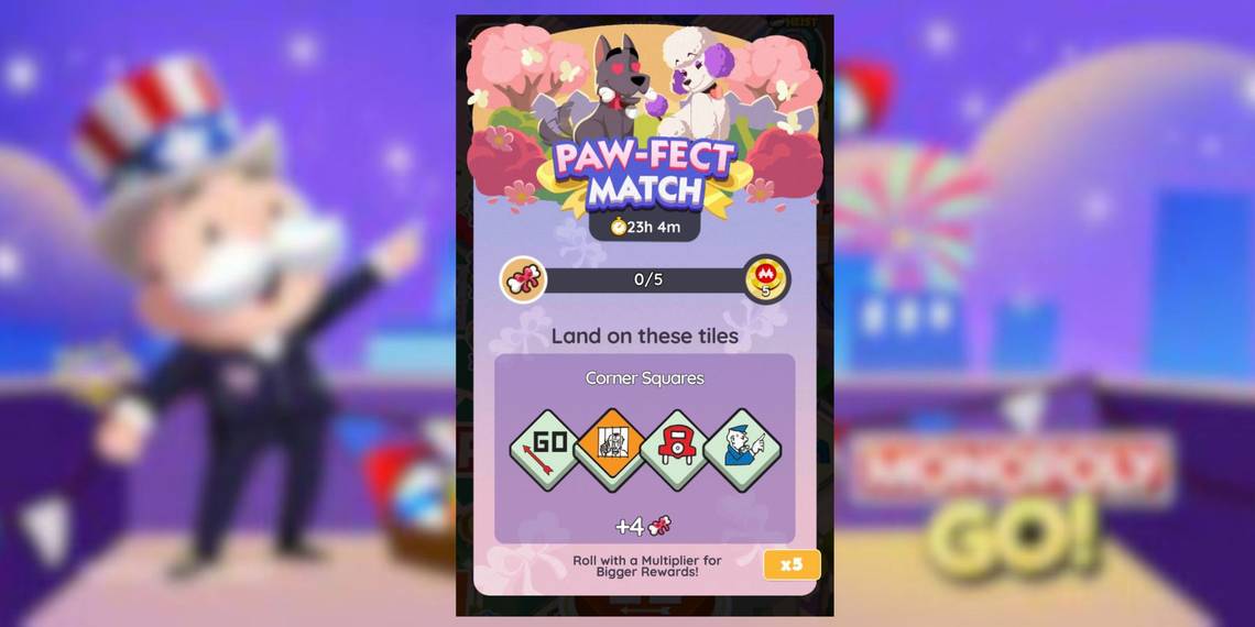 Monopoly GO: Recompensas y hitos del evento Pawfect Match